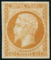 * N°16 40c Orange, Belle Nuance, Belles Marges - TB - 1853-1860 Napoleon III