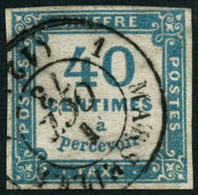 Oblit. N°7 40c Bleu, Qualité Standard - B - Other & Unclassified