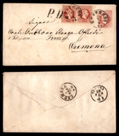 ANTICHI STATI - AUSTRIA TERRITORI ITALIANI - Busta Postale Da 5 Kreuzer Con Coppia Del 5 Kreuzer (34) Da Rovereto A Crem - Andere & Zonder Classificatie