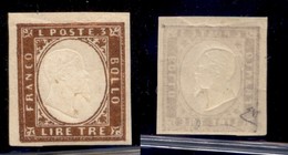 ANTICHI STATI - SARDEGNA - 1861 - 3 Lire (18A) - Gomma Originale - Diena - Other & Unclassified