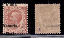 OCCUPAZIONI - VENEZIA GIULIA - 1918 - 10 Cent (22d Varietà Eafc) - Giulia Venezia - Soprastampa A Sinistra - Gomma Origi - Sonstige & Ohne Zuordnung