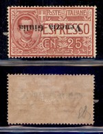 OCCUPAZIONI - VENEZIA GIULIA - 1919 - Espressi - 25 Cent (1a) Con Soprastampa Capovolta - Gomma Originale - Diena (1.200 - Sonstige & Ohne Zuordnung