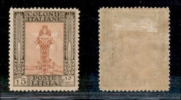 COLONIE - LIBIA - 1921 - 15 Cent (25) - Gomma Originale - Ottimamente Centrato (400) - Andere & Zonder Classificatie