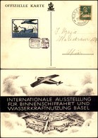 POSTA AEREA - AEROGRAMMI - PRIMI VOLI - SVIZZERA - 1926 (29 Agosto) - Basel Internationale Ausstellung - Cartolina Uffic - Other & Unclassified