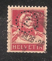 Perfin/perforé/lochung Switzerland No YT203/203a 1925-1942 William Tell Symbol O/ - Perfins