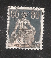 Perfin/perforé/lochung Switzerland No YT166 1918 Hélvetie Assise Avec épée V Schweizerische Kreditanstalt Basel - Perfins