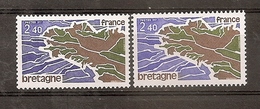 VARIETE  N 1917 ** 1 TB OUTREMER AU LIEU DE VIOLET - COTE 125 EUROS -  TRES VISIBLE AU SCANN - RRR !!!! - Neufs