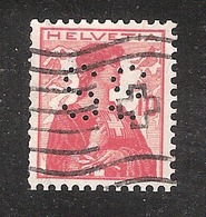 Perfin/perforé/lochung Switzerland No YT131 1909-1932 Hélvetie SS   Société Suisse De Banque Et De Dépôts Lausanne - Perfins