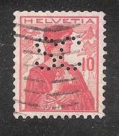 Perfin/perforé/lochung Switzerland No YT131 1909-1932 Hélvetie SC  Stoffel & Co St Gallen - Perfins