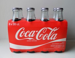 - RARE - Pack De 8 Bouteilles En Verre. COKE . COCA COLA - Coupe Du Monde De Foot Mexico 1986 - 20cl - - Flessen