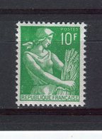 FRANCE - Y&T N° 1115A** - Moissonneuse - 1957-1959 Moissonneuse