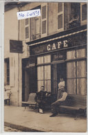 GUERET   : Devanture Du Café RIVIERE - Superbe Carte Photo ! Commerce - Métier - Guéret