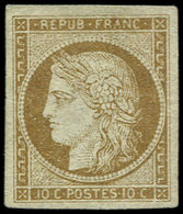 (*) EMISSION DE 1849 - 1a   10c. Bistre-brun, TB - 1849-1850 Ceres