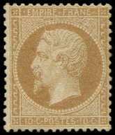 * EMPIRE DENTELE - 21b  10c. Bistre-brun, TB. C - 1862 Napoléon III.