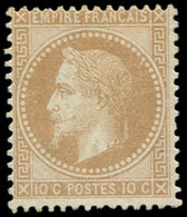 ** EMPIRE LAURE - 28A  10c. Bistre, T I, TB - 1863-1870 Napoléon III Lauré