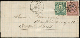 Let AFFRANCHISSEMENTS ET COMBINAISONS - N°54 Et 64 Obl. Càd R. Milton 13/4/77 S. LAC, TTB - 1849-1876: Klassik