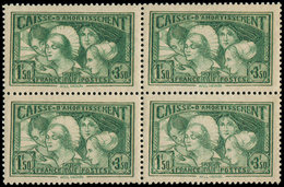 ** EMISSIONS DU XXème SIECLE - 269   Provinces Françaises, 1f.50 + 3f.50 Vert-jaune, BLOC De 4, TB - Unused Stamps