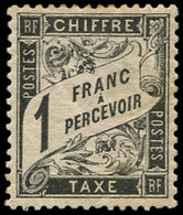 * TAXE - 22   1f. Noir, Bon Centrage, TB. C - 1859-1959 Briefe & Dokumente