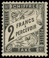 * TAXE - 23   2f. Noir, Quasiment **, TB. C - 1859-1959 Briefe & Dokumente