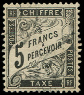 TAXE - 24   5f. Noir, Obl., Très Bon Centrage, TTB - 1859-1959 Briefe & Dokumente