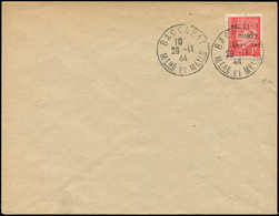 Let TIMBRES DE LIBERATION - BACCARAT 4 : 1f. Rouge, Surcharge RENVERSEE, Obl. 28/11/44 Sur Env., TB. C - Befreiung