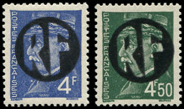 ** TIMBRES DE LIBERATION - CHOLET 22 Et 23 : 4f. Bleu Et 4f50 Vert Typo, TB - Befreiung