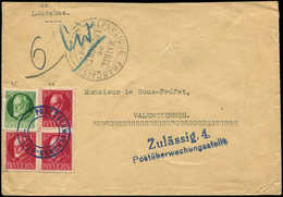 Let Guerre 1914/1918 - Bavière N°95 Et 96 (3) Obl. Postuberwachungs-stelle En Bleu S. Env., Cachet République Française/ - 1. Weltkrieg 1914-1918