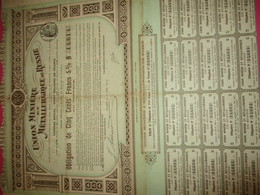 Obligation De 500 Francs 5% Au Porteur/Union Minière  Et Métallurgique De Russie/Paris/1913  ACT165 - Bergbau