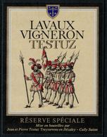 Rare // Etiquette De Vin //  Uniformes Anciens //Lavaux, Réserve Spéciale Les 100 Suisses - Antique Uniforms