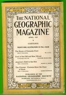 BOOKS - NATIONAL GEOGRAPHIC MAGAZINE - VOLUME LI NUMBER FOUR, APRIL, 1927 - TWENTY-NINE ILLUSTRATIONS FULL COLOR - - Geographie