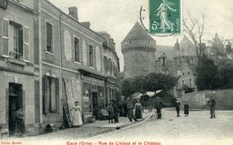 61- Orne _Gacé Rue De Lisieux ,chateau ,Habitants (circulé ) - Gace