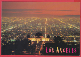 LOS ANGELES - View Of GRIFFITH PARK OSERVATORY At SUNSET -SUP** 2 SCANS - Los Angeles