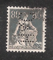 Perfin/perforé/lochung Switzerland No YT166 1918 Hélvetie Assise Avec épée  H&C  Hediger & Co (Blaufriesveem & Co AG) - Perfins