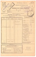 NABEUL Tunisie 1930 Bordereau Valeur Recouvrée 1485 ENTIEREMENT Recouvré Donc Sans Timbre Taxe - Other & Unclassified