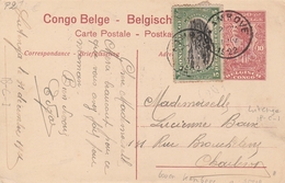 Congo Belge Entier Postal Illustré Pour La Belgique 1922 - Postwaardestukken