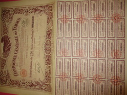 Action Ordinaire De 250 Francs  Au Porteur Entièrement Libérée /Compagnie Générale Des Tabacs /1927         ACT193 - Landwirtschaft