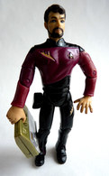 FIGURINE PLAYMATES TOYS 1992 STAR TREK NEXT GENERATION - Cdt WILLIAM RIKER AVEC MALETTE - Star Trek