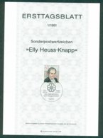 Germany 1981 Elly Heuss-Knapp Ersttagsblatt FDI Lot32226 - Sonstige & Ohne Zuordnung