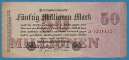 DEUTSCHES REICH 	50 Millionen Mark  25.07.1923	SERIE# S.1201132  KM# 98a - 50 Miljoen Mark