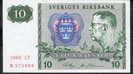 SWEDEN P52e 10 KRONOR 1990  #CF   UNC. - Suède