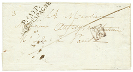 1826 P.(A).P ARM. D' ESPAGNE Sur Lettre Avec Texte De BARCELONNE Pour La FRANCE. TTB. - Sellos De La Armada (antes De 1900)