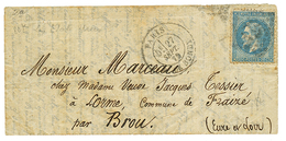 1870 20c(n°29) Obl. Etoile + PARIS 27 Sept 70 Sur Lettre Pour BROU (3 Oct 70). Ballon "LES ETATS-UNIS. TB. - Oorlog 1870