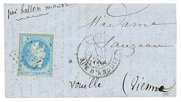 20c(n°29) Obl. Etoile 4 + PARIS 14 Nov 70 Sur Lettre Pour VOUILLE (26 Nov 70). TTB. - Oorlog 1870