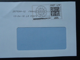 Motif Rosace Timbre En Ligne Sur Lettre (e-stamp On Cover) TPP 3931 - Printable Stamps (Montimbrenligne)