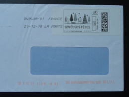 Joyeuses Fêtes Timbre En Ligne Sur Lettre (e-stamp On Cover) TPP 4012 - Printable Stamps (Montimbrenligne)