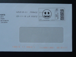 Smiley Timbre En Ligne Sur Lettre (e-stamp On Cover) TPP 4024 - Printable Stamps (Montimbrenligne)