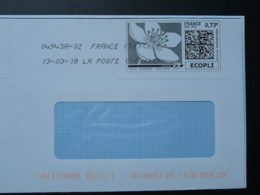 Fleur Timbre En Ligne Sur Lettre (e-stamp On Cover) TPP 4092 - Printable Stamps (Montimbrenligne)