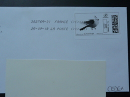Oiseau Bird Perruche Timbre En Ligne Sur Lettre (e-stamp On Cover) TPP 4109 - Printable Stamps (Montimbrenligne)