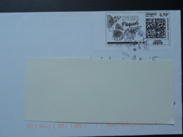 Joyeuses Paques Timbre En Ligne Sur Lettre (e-stamp On Cover) TPP 4129 - Printable Stamps (Montimbrenligne)