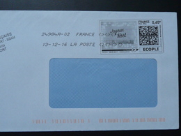 Joyeux Noel Timbre En Ligne Sur Lettre (e-stamp On Cover) TPP 4175 - Printable Stamps (Montimbrenligne)